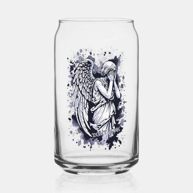 Sculpture of a Weeping Angel  - with Splashes 1 Can Glass (Front)