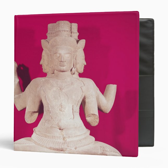 Sculpture of Brahma with four faces 2 3 Ring Binder (Front/Inside)