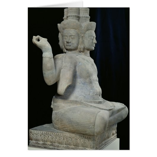 Sculpture of Brahma with four faces Cards (Front)
