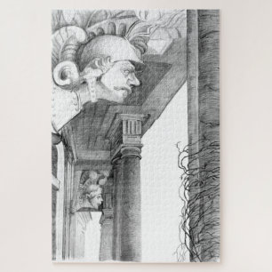 Sculpture of Burgscheidungen castle  Pencil Art Jigsaw Puzzle