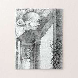 Sculpture of Burgscheidungen castle  Pencil Art Jigsaw Puzzle