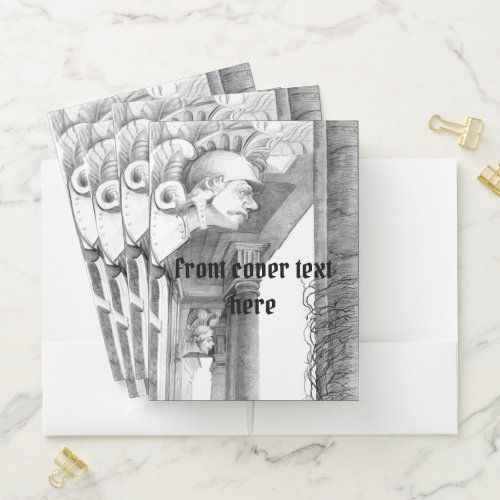 Sculpture of Burgscheidungen castle  Pencil Art Pocket Folder