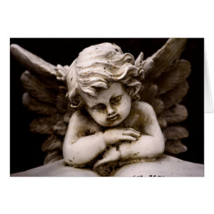 Sculpture of Cupid Angel reading a Book Cards