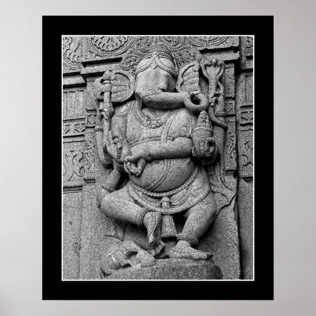 Sculpture Of Lord Ganesha Poster (Front)
