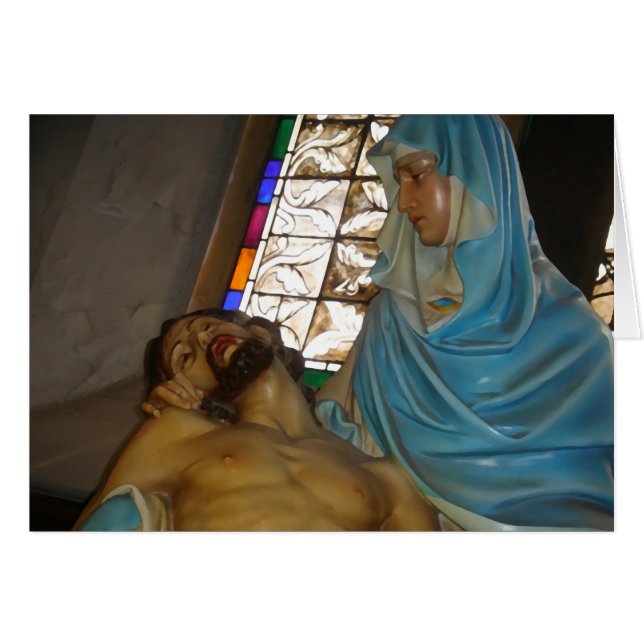 Sculpture Of The Pieta Cards (Front Horizontal)