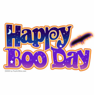 Sculpture, Pin, Ornament - HAPPY BOO DAY - Hallowe Cutout