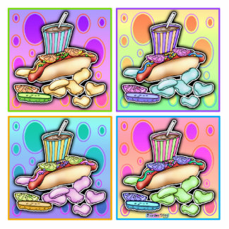 Sculpture, Pin, Ornament - Pop Art Hot Dog with Ch Cutout