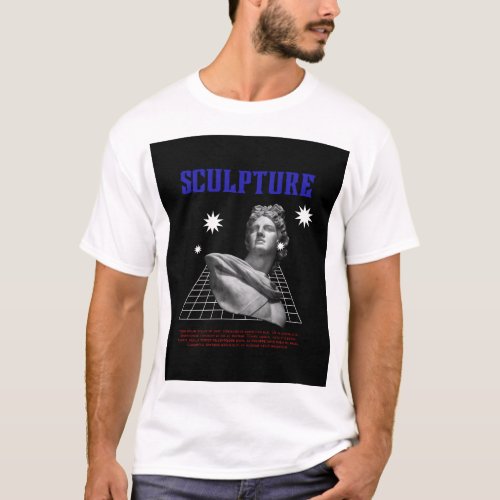Sculpture t shirt design 