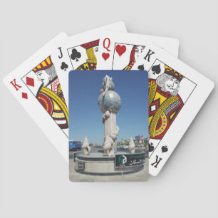 Sculpture to the marine inhabitants poker cards