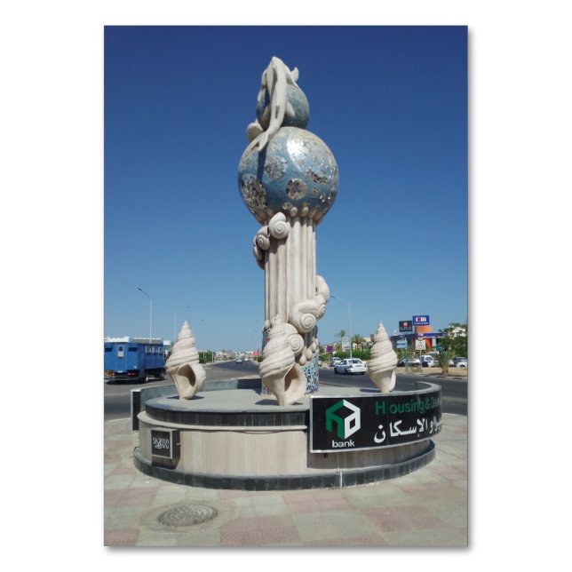 Sculpture to the marine inhabitants  table number (Front)