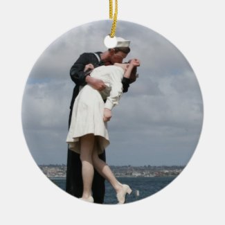 Sculpture Unconditional Surrender in San Diego Ceramic Ornament
