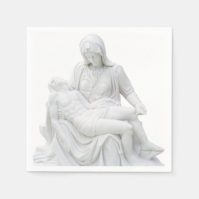 Sculptured Pieta Paper Napkins (Front)