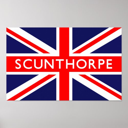 Scunthorpe UK Flag Poster