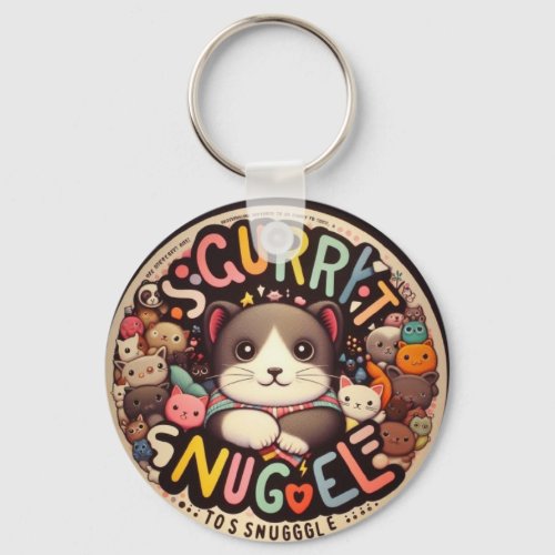 Scurry to snuggle keychain