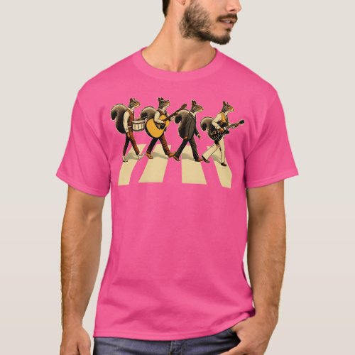 Scurrying Sensation Squirrels Playing Guitars for  T_Shirt