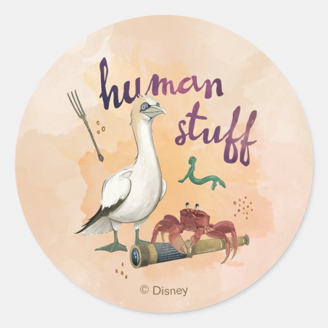 Scuttle’s Human Stuff Classic Round Sticker (Front)