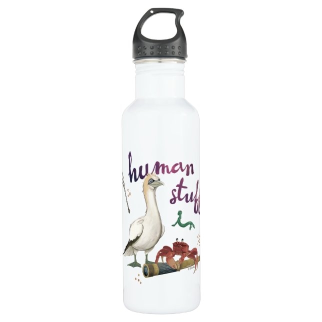 Scuttle’s Human Stuff Stainless Steel Water Bottle (Front)