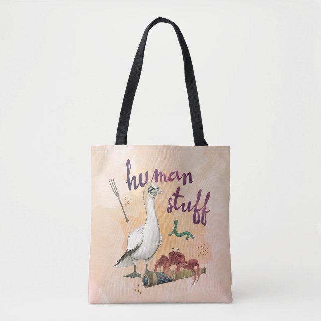 Scuttle’s Human Stuff Tote Bag (Front)