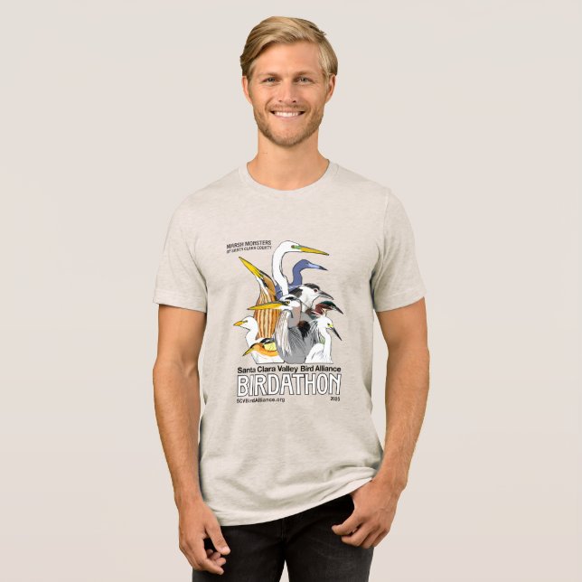 SCVBA Birdathon T-shirt Men Tri-Blend Shirt (Front Full)