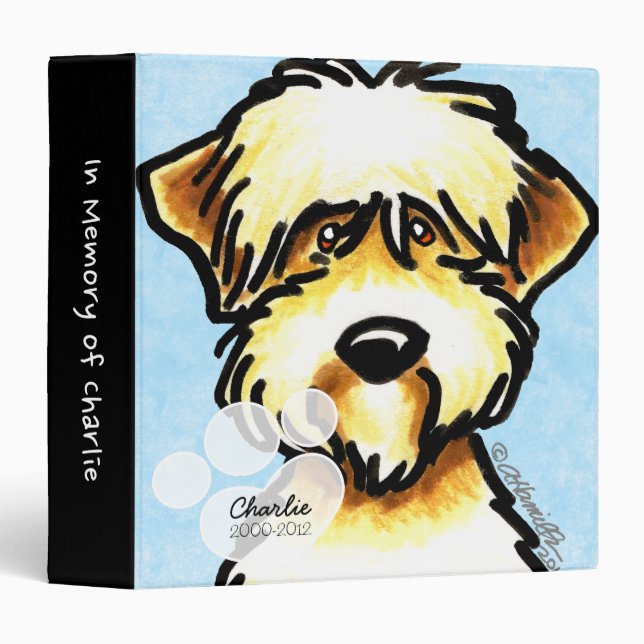 SCWT Pet Name Blue Memory Album 3 Ring Binder (Front/Spine)