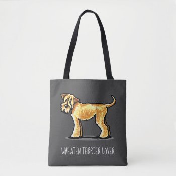 Scwt Wheaten Terrier Lover Personalized Tote Bag by offleashart at Zazzle