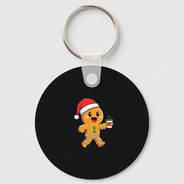 Scy And Caffeinated Coffee Men Women Gingerbread C Keychain (Front)