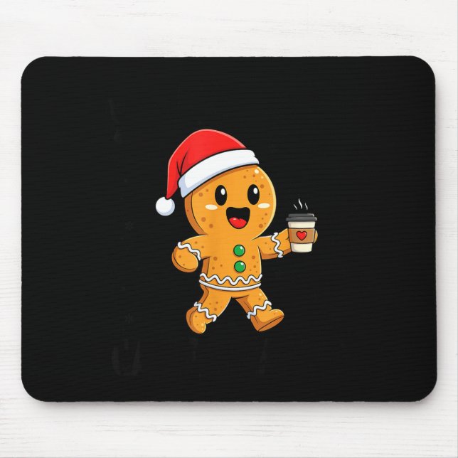 Scy And Caffeinated Coffee Men Women Gingerbread C Mouse Pad (Front)