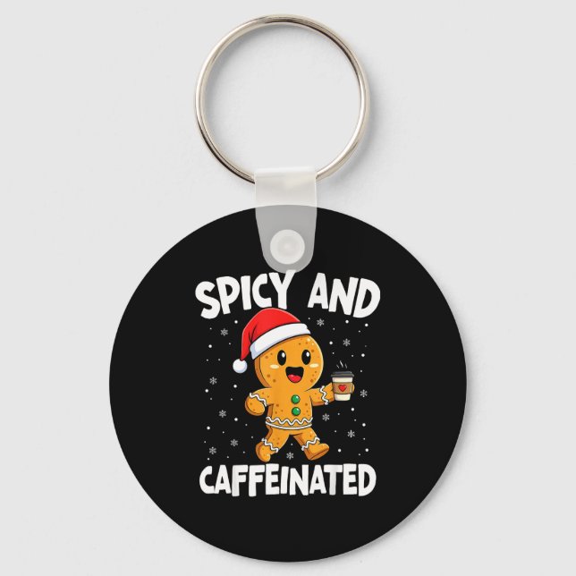 Scy And Caffeinated Coffee Women Gingerbread Chris Keychain (Front)