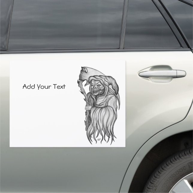 Scythe man - The Death , Grim reaper Car Magnet (In Situ)