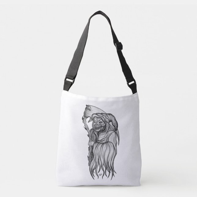 Scythe man - The Death , Grim reaper Crossbody Bag (Front)