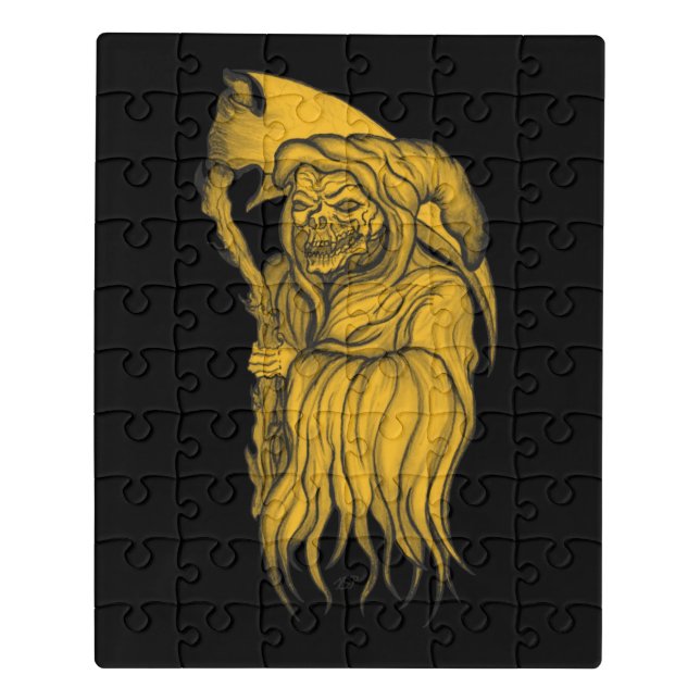 Scythe man - The Death , Grim reaper Jigsaw Puzzle (Puzzle Vertical)