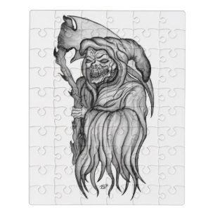 Scythe man - The Death , Grim reaper Jigsaw Puzzle