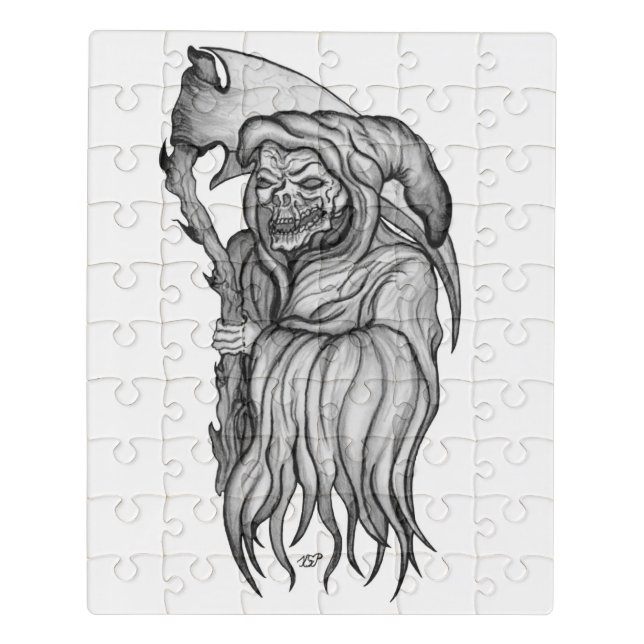 Scythe man - The Death , Grim reaper Jigsaw Puzzle (Puzzle Vertical)