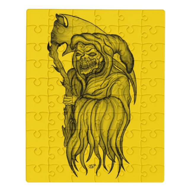 Scythe man - The Death , Grim reaper Jigsaw Puzzle (Puzzle Vertical)