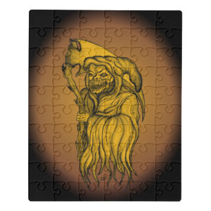 Scythe man - The Death , Grim reaper Jigsaw Puzzle