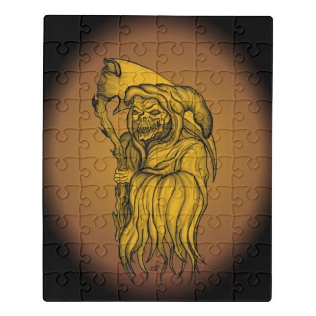 Scythe man - The Death , Grim reaper Jigsaw Puzzle (Puzzle Vertical)