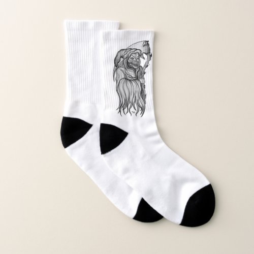 Scythe man _ The Death  Grim reaper Socks