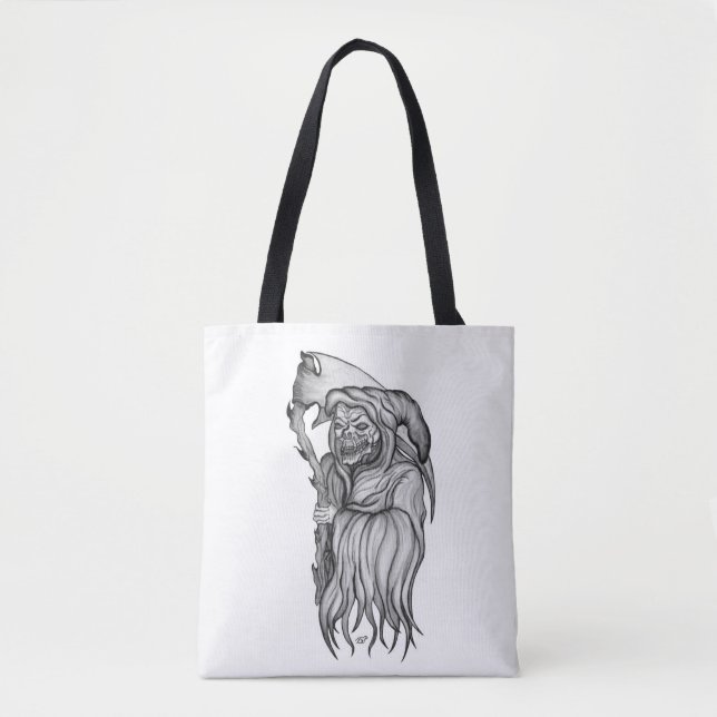 Scythe man - The Death , Grim reaper Tote Bag (Front)