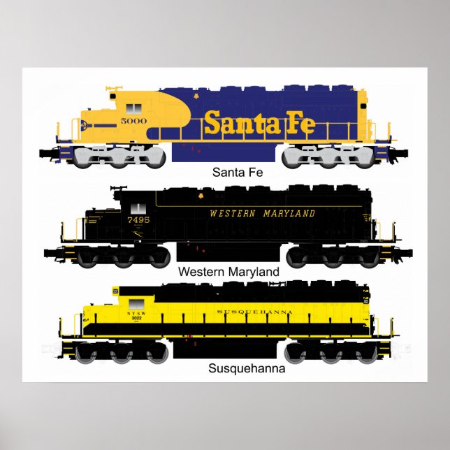 SD40 Diesel Electric Locomotive Poster (Front)