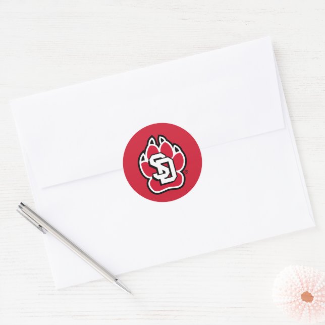 SD Coyotes Classic Round Sticker (Envelope)