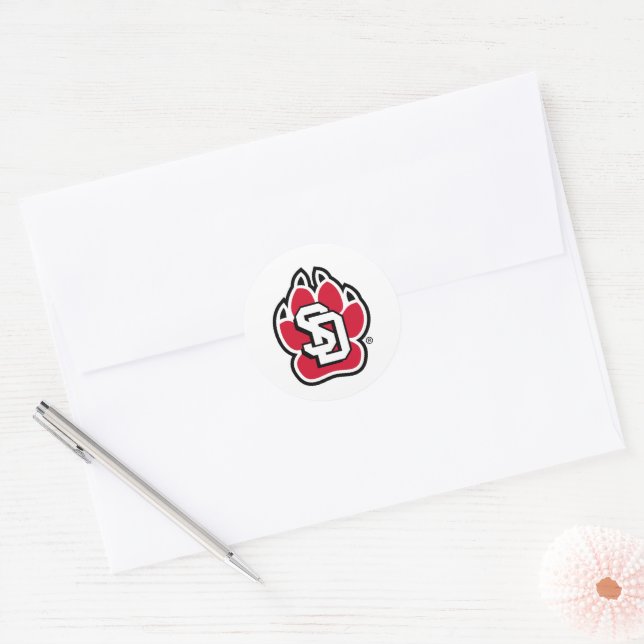 SD Coyotes Classic Round Sticker (Envelope)