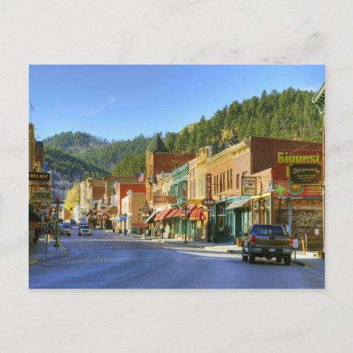 SD Deadwood Historic Gold Mining town Postcard