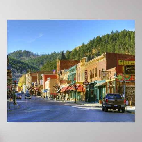 SD Deadwood Historic Gold Mining town Poster