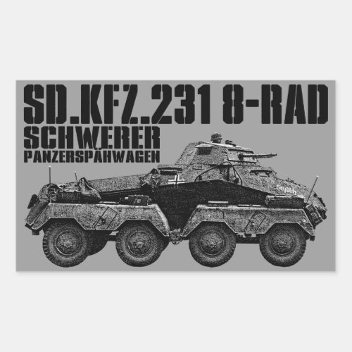 SdKfz 231 8_Rad Rectangular Sticker