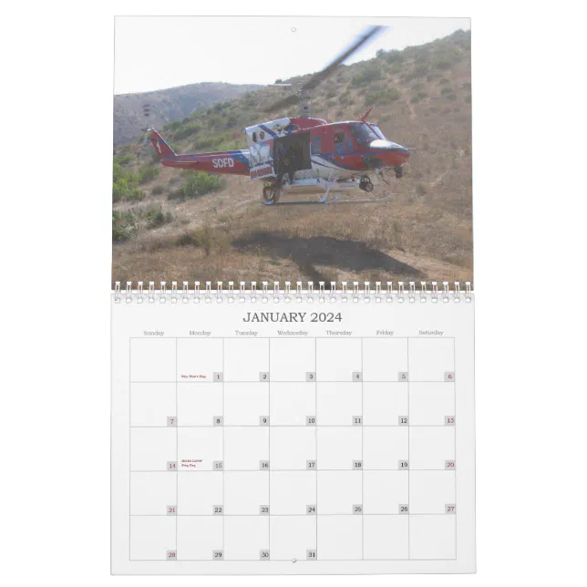 SDFD Helicopter Calendar Zazzle