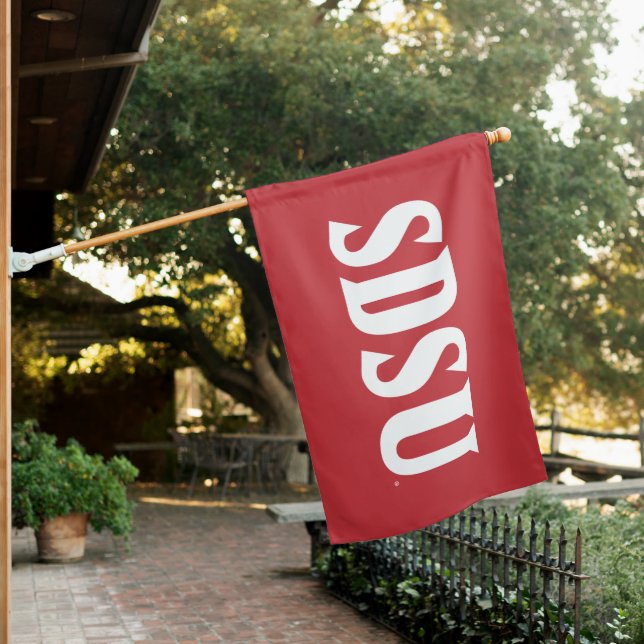 SDSU Graduation | Honoring Aztecs in San Diego House Flag (In SItu)