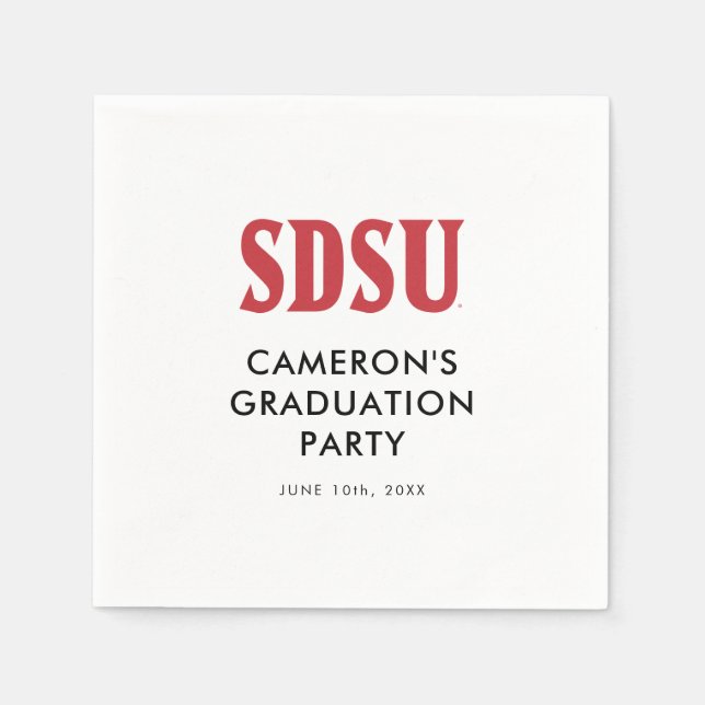 SDSU Graduation | Honoring Aztecs in San Diego Napkins (Front)