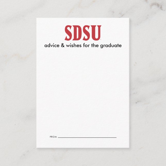 SDSU Graduation | Honoring Aztecs in San Diego Note Card (Front)