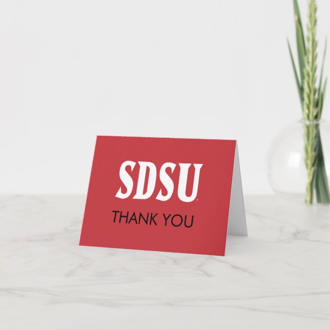 SDSU Graduation | Honoring Aztecs in San Diego Thank You Card (Front)