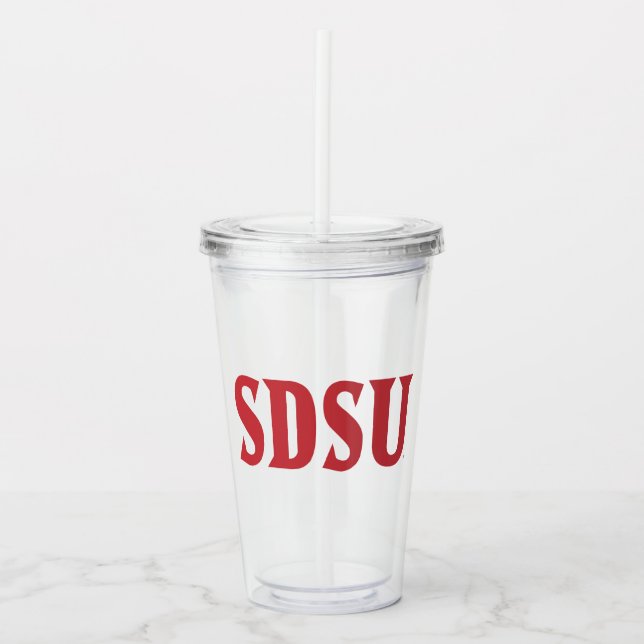 SDSU Wordmark Acrylic Tumbler (Front)